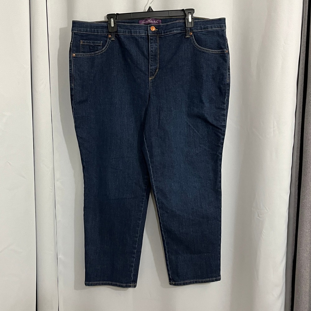 Gloria Vanderbilt Amanda Jeans Womens 20WS Dark Blue Tapered Classic